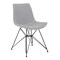 Armen Living Palmetto Contemporary Dining Chair in Gray Fabric with Black Metal Legs LCPLCHBLGR - alternate 1